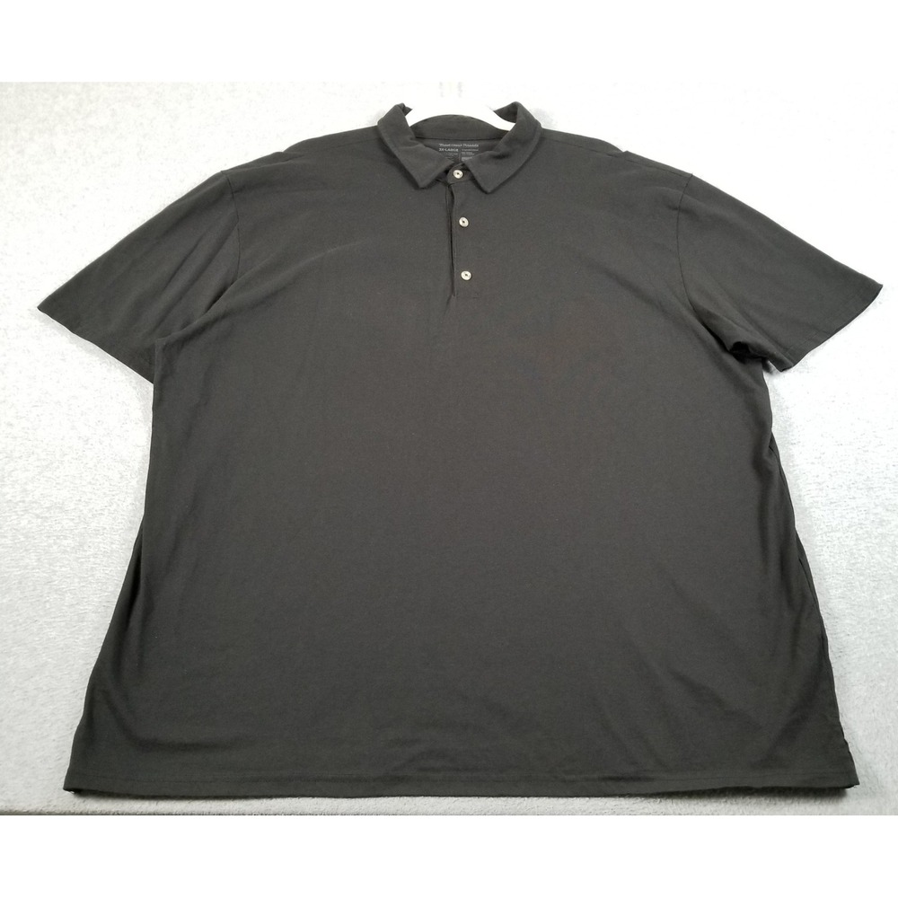 Fresh Clean Threads Polo Shirt Men 3XL XXXL Black Short Sleeve Work Casual Knit